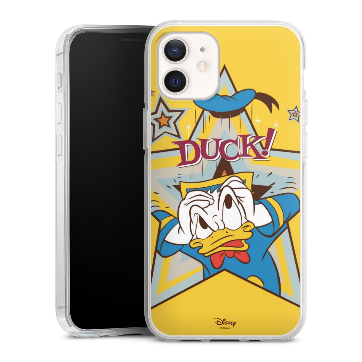 iPhone 12 mini Handy Silikon Hülle Case transparent Handyhülle Official Licensed Product Donald Duck Disney Silikon Case