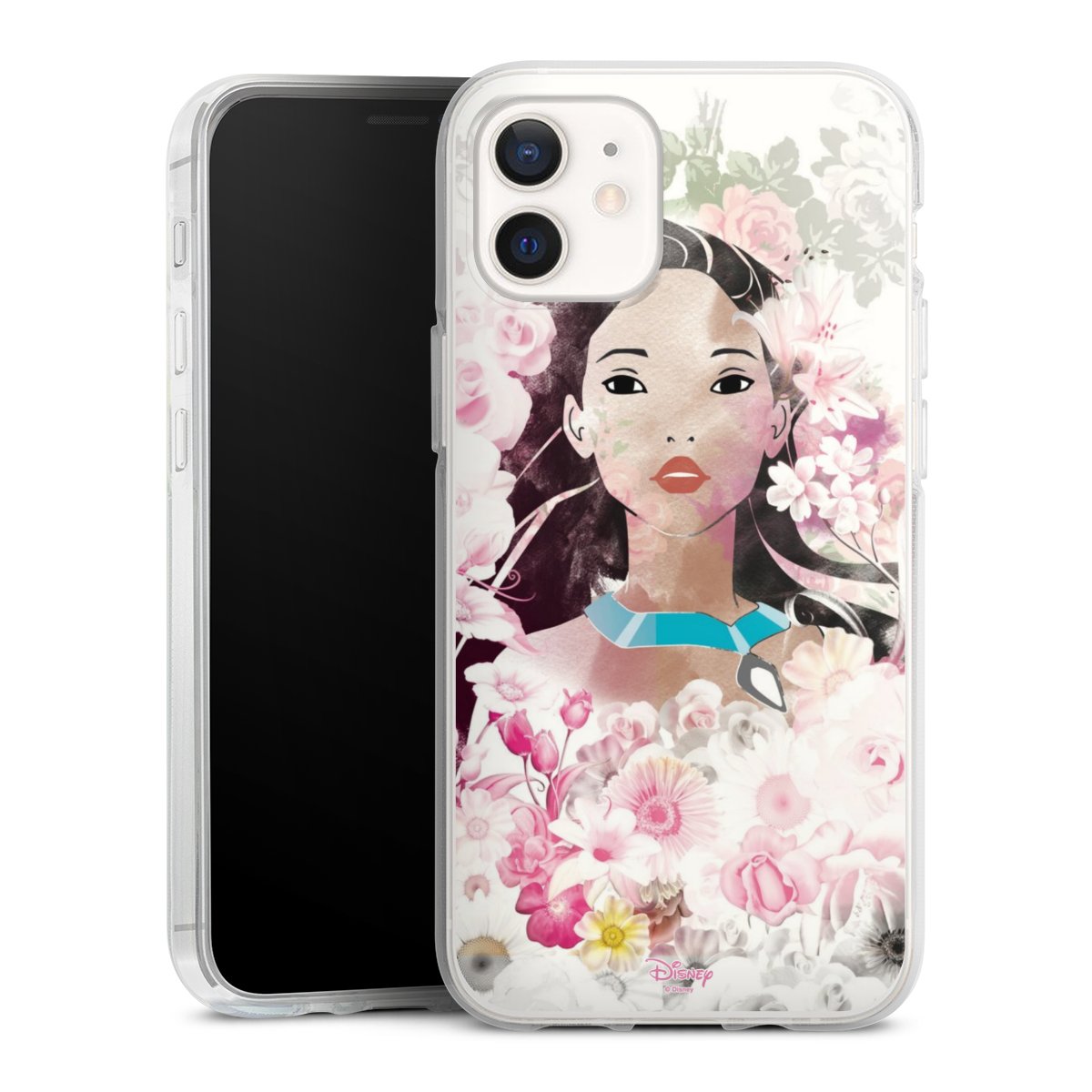 iPhone 12 mini Handy Silikon Hülle Case transparent Handyhülle Pocahontas Official Licensed Product Disney Silikon Case