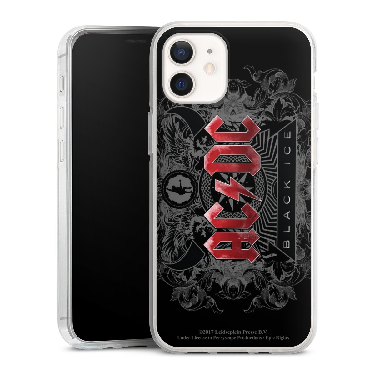 iPhone 12 mini Handy Silikon Hülle Case transparent Handyhülle Merchandise Black Ice Acdc Silikon Case