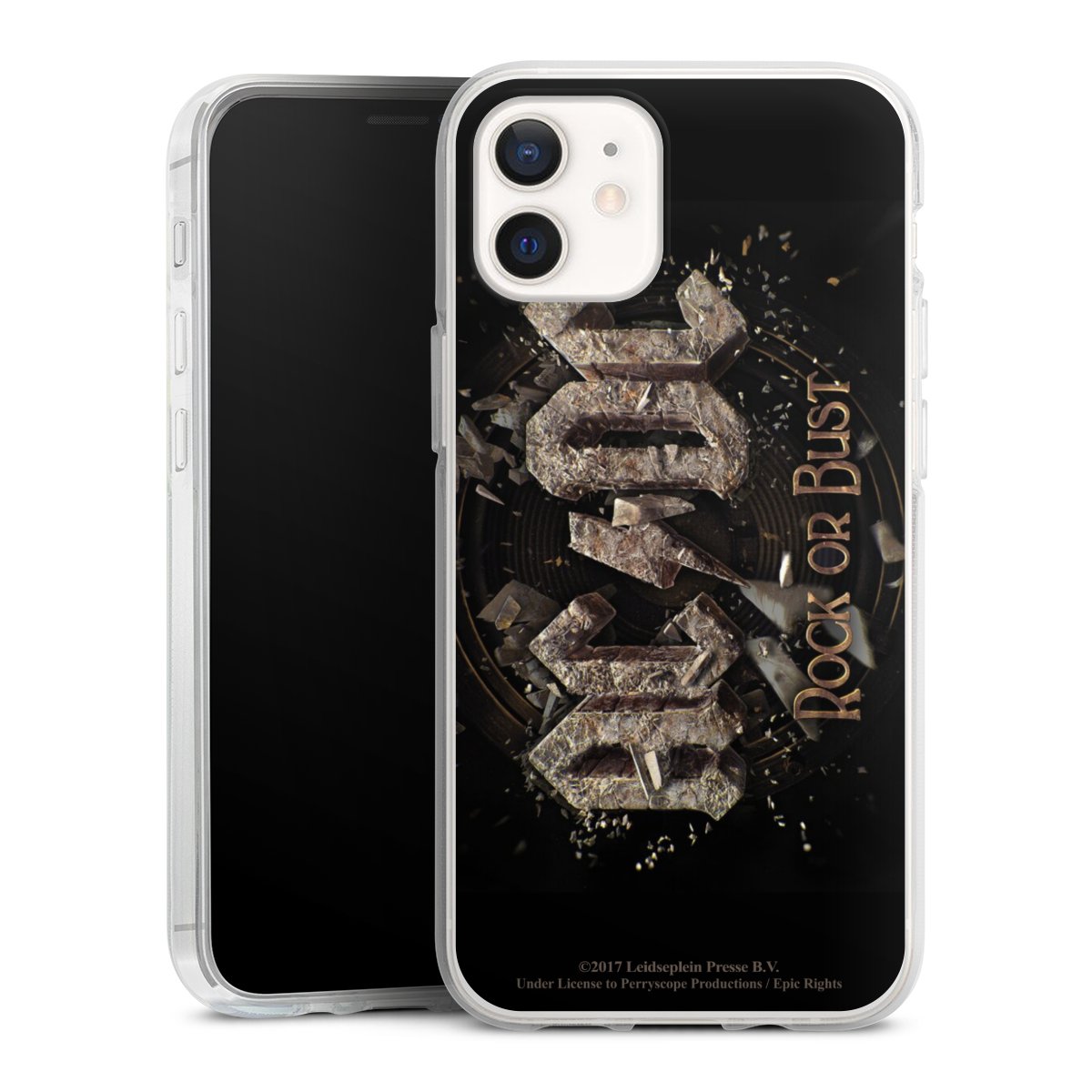 iPhone 12 mini Handy Silikon Hülle Case transparent Handyhülle Acdc Official Licensed Product Rock Or Bust Silikon Case