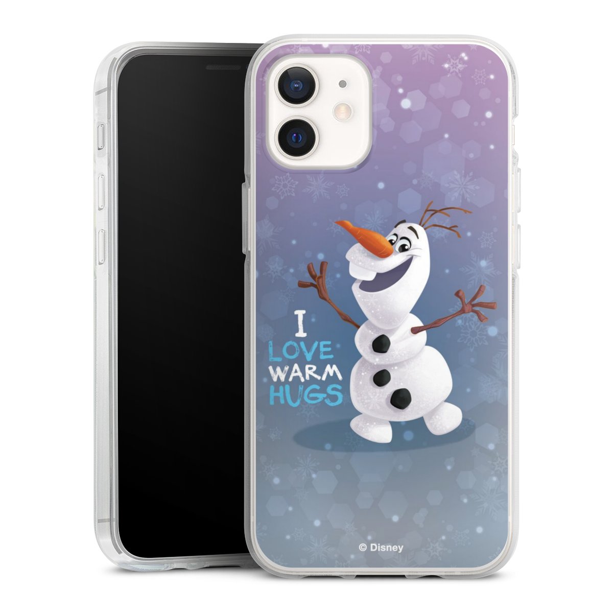 iPhone 12 mini Handy Silikon Hülle Case transparent Handyhülle Frozen Frozen Olaf Official Licensed Product Silikon Case