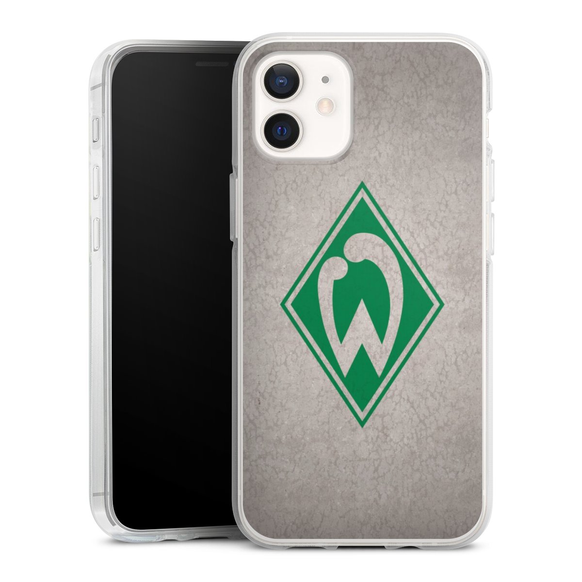 iPhone 12 mini Handy Silikon Hülle Case transparent Handyhülle Sv Werder Bremen Concrete Official Licensed Product Silikon Case