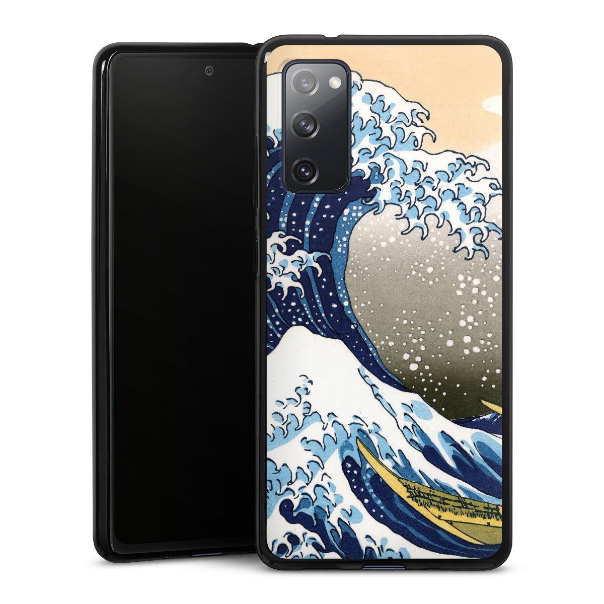 Galaxy S20 FE Handy Silikon Hülle Case schwarz Handyhülle Kunst Katsushika Hokusai Die Große Welle Vor Kanagawa