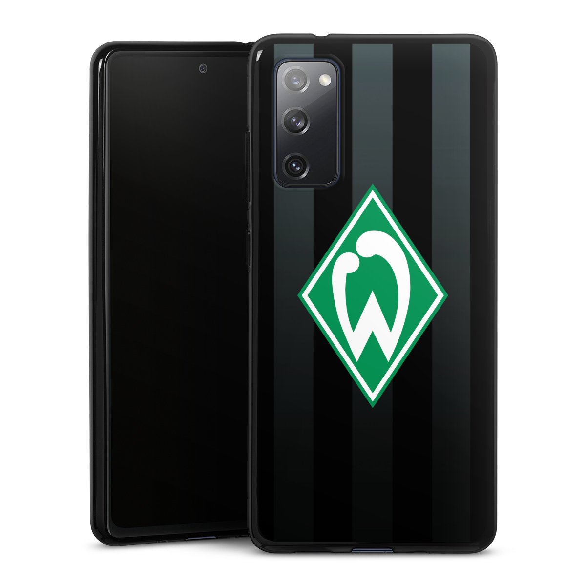 Galaxy S20 FE Handy Silikon Hülle Case schwarz Handyhülle Stripes Sv Werder Bremen Official Licensed Product