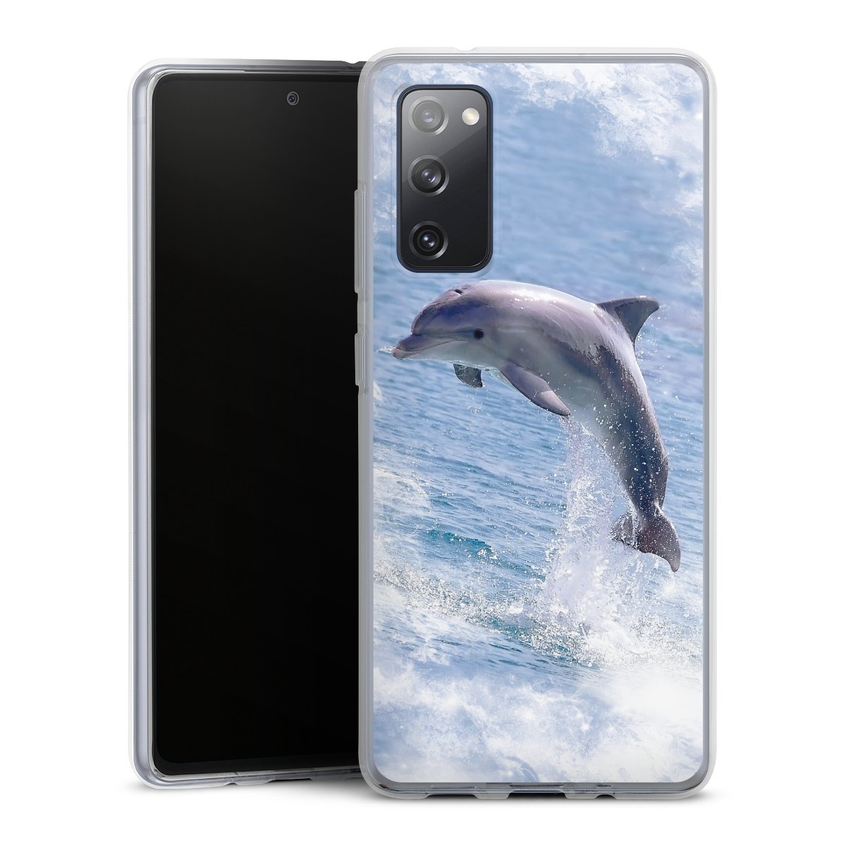 Galaxy S20 FE Handy Silikon Hülle Case transparent Handyhülle Dolphin Ocean Wale Silikon Case