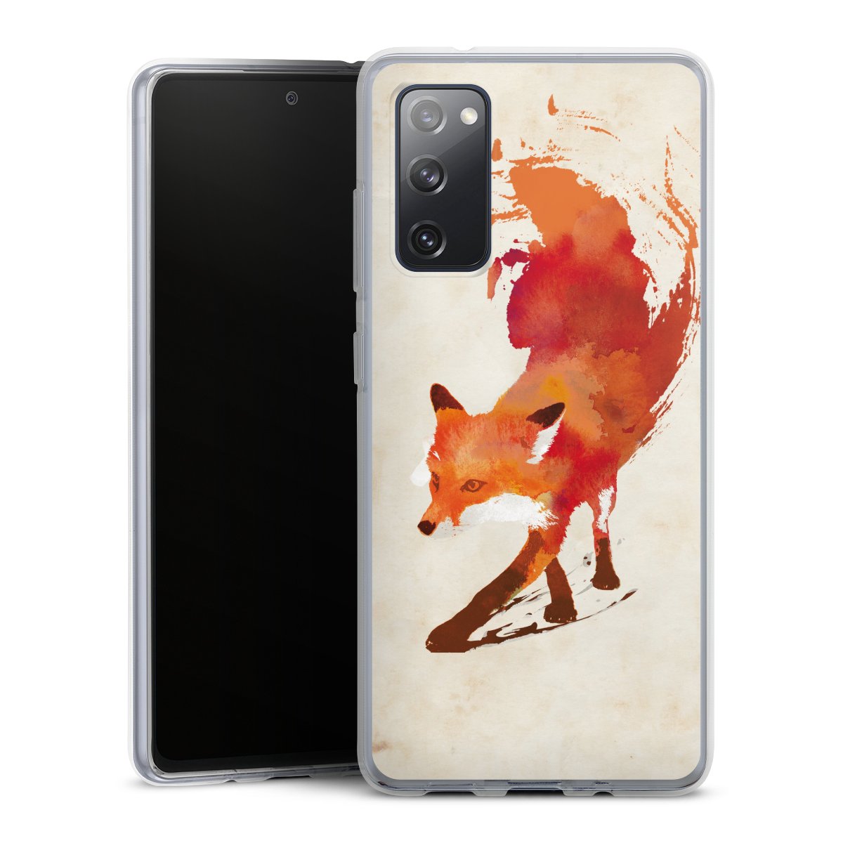 Galaxy S20 FE Handy Silikon Hülle Case transparent Handyhülle Fox Graphic Silikon Case