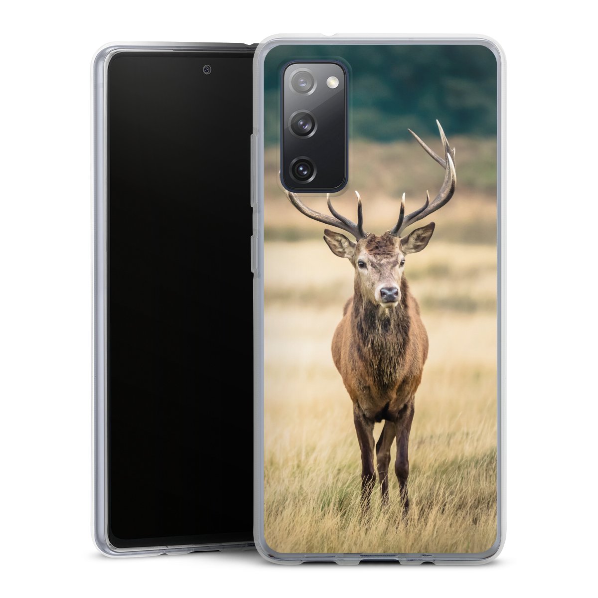 Galaxy S20 FE Handy Silikon Hülle Case transparent Handyhülle Deer Meadow Forrest Silikon Case