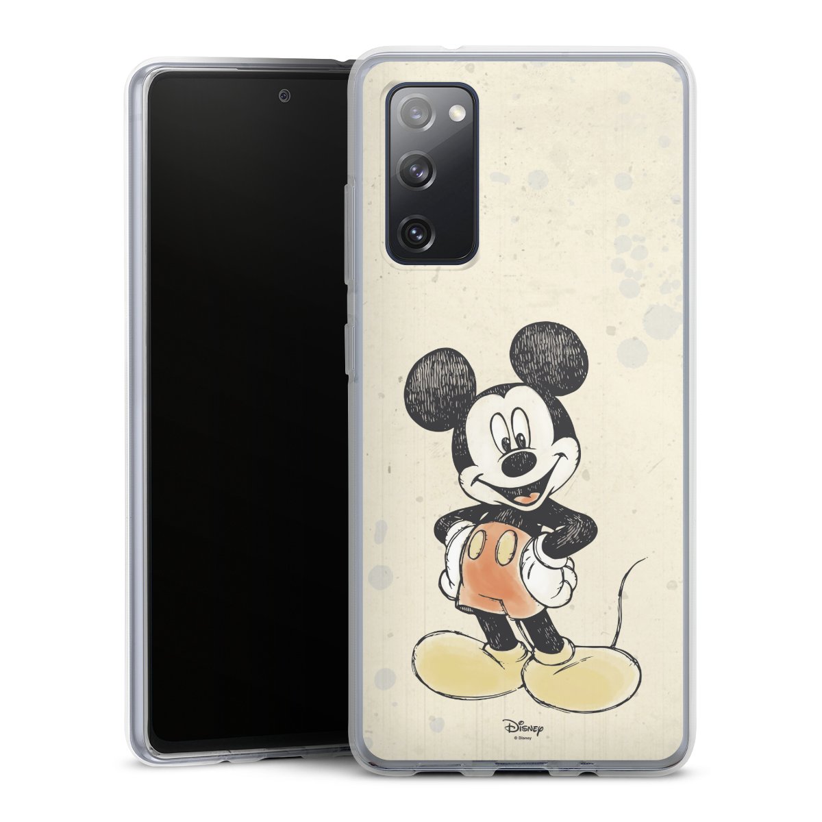 Galaxy S20 FE Handy Silikon Hülle Case transparent Handyhülle Water Colour Mickey & Minnie Mouse Official Licensed Product Silikon Case