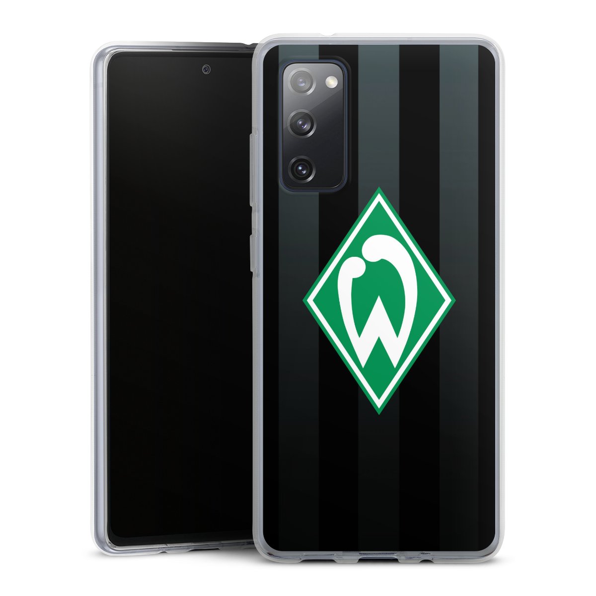 Galaxy S20 FE Handy Silikon Hülle Case transparent Handyhülle Stripes Sv Werder Bremen Official Licensed Product Silikon Case