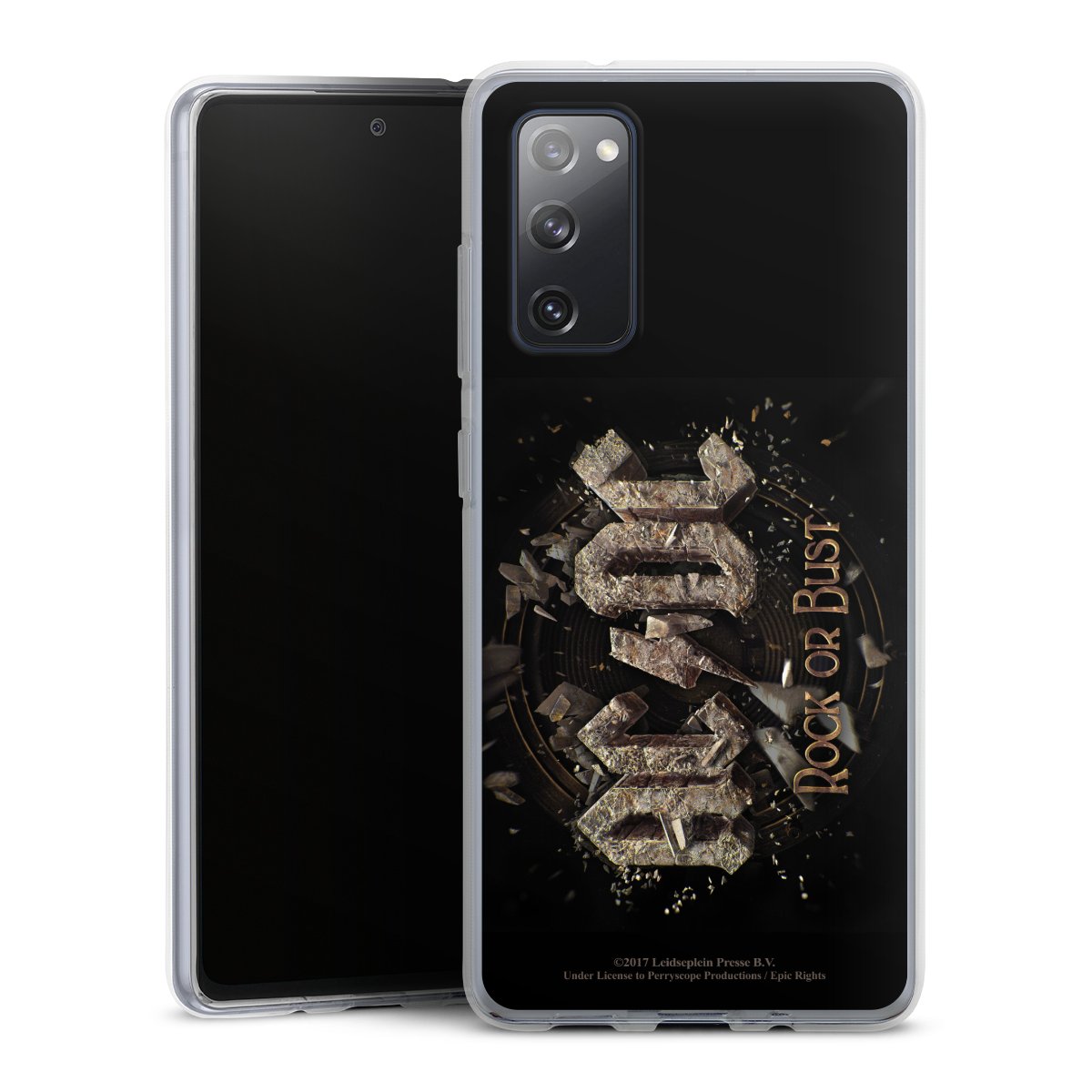 Galaxy S20 FE Handy Silikon Hülle Case transparent Handyhülle Acdc Official Licensed Product Rock Or Bust Silikon Case