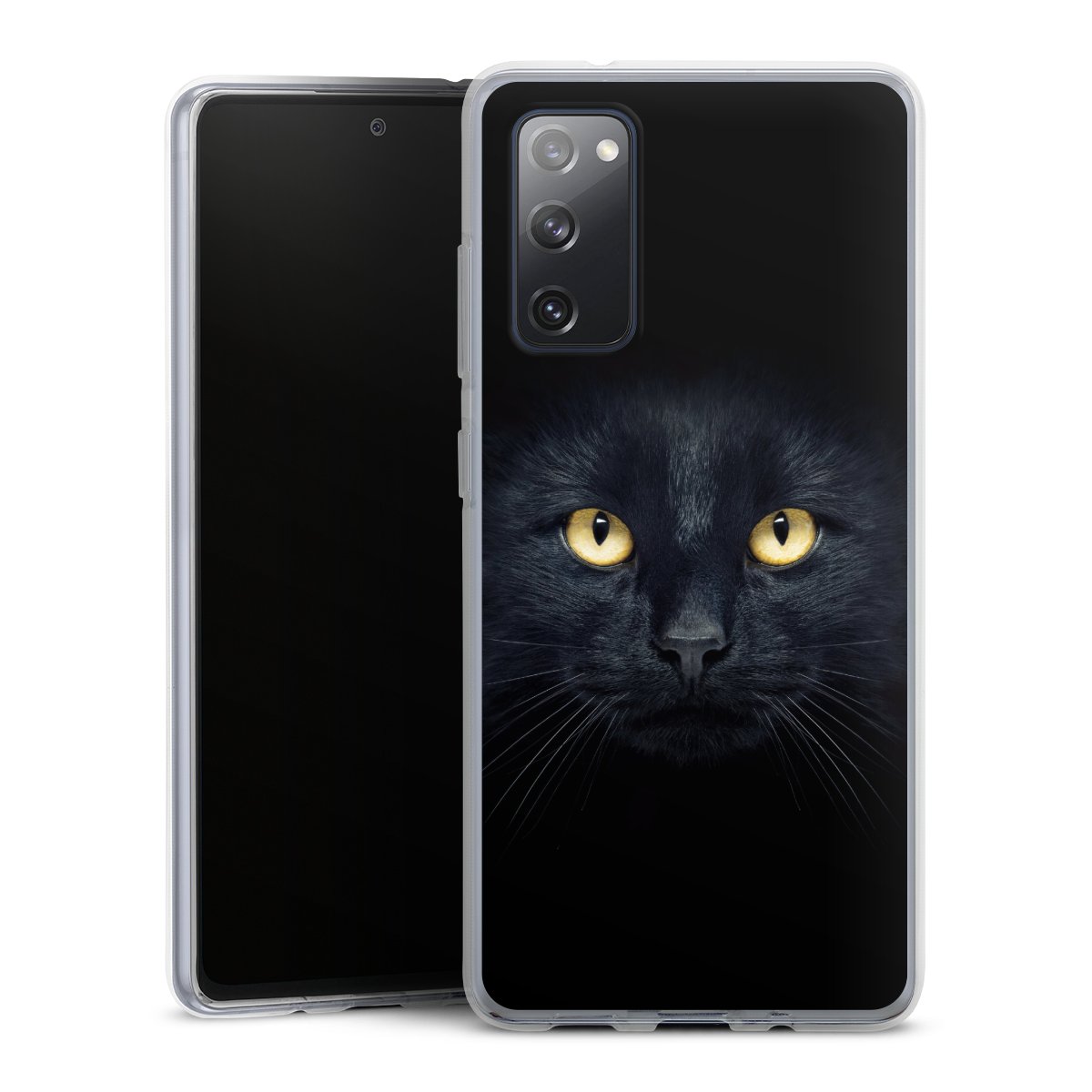 Galaxy S20 FE Handy Silikon Hülle Case transparent Handyhülle Eye Cat Black Silikon Case