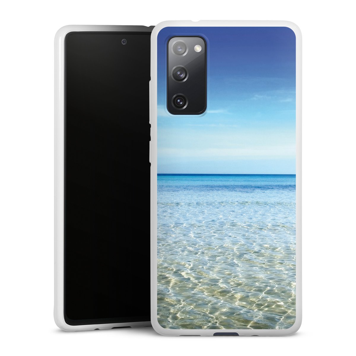 Galaxy S20 FE Handy Silikon Hülle Case weiß Handyhülle Urlaub Sky Ocean Silikon Case