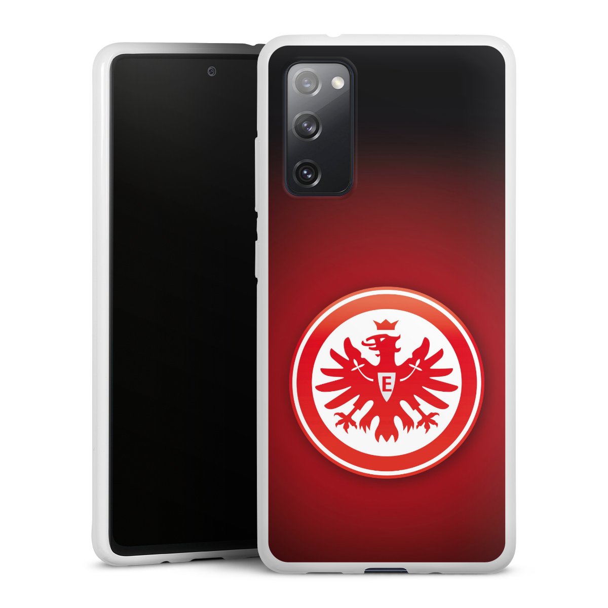 Galaxy S20 FE Handy Silikon Hülle Case weiß Handyhülle Eintracht Frankfurt Official Licensed Product Coat Of Arms Silikon Case