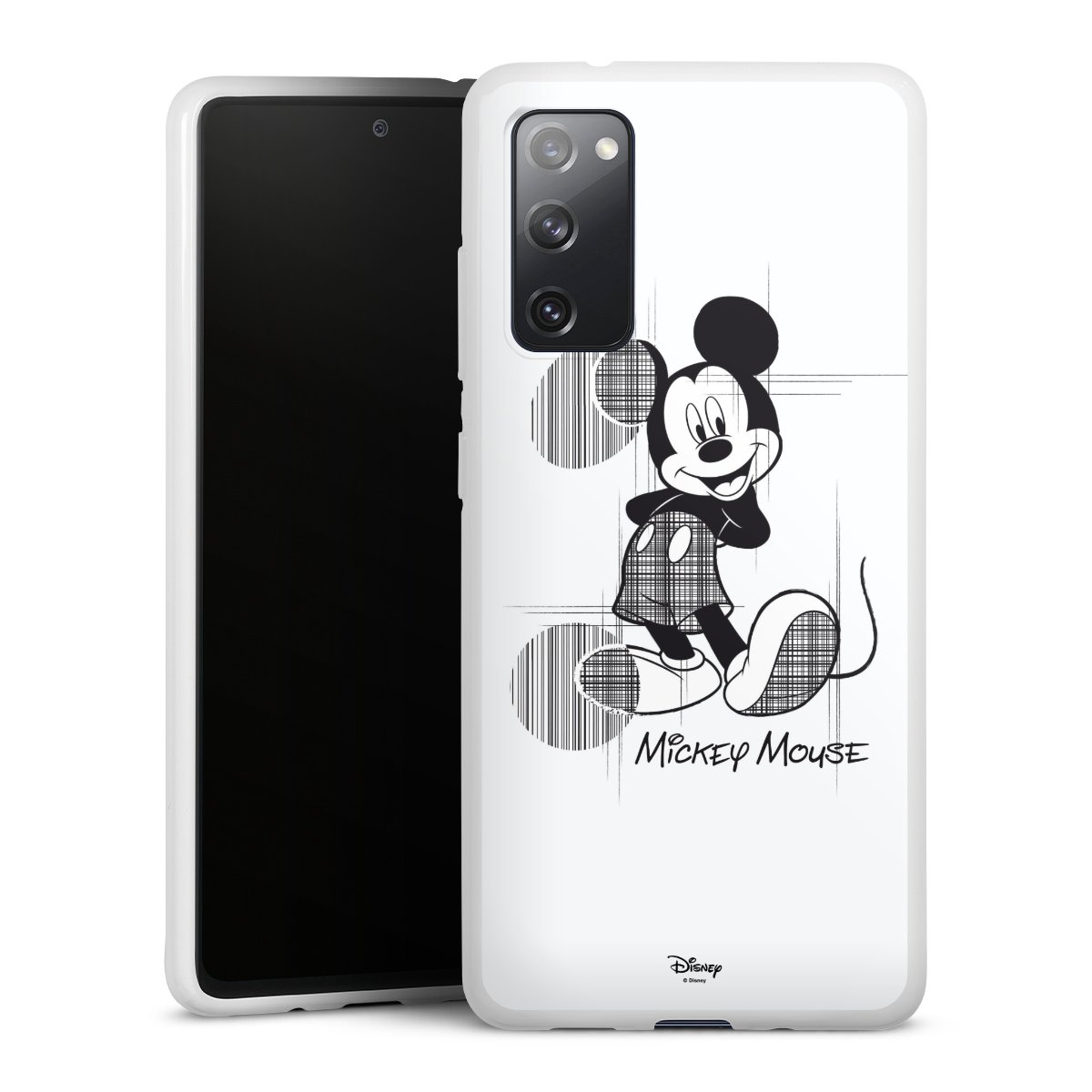 Galaxy S20 FE Handy Silikon Hülle Case weiß Handyhülle Disney Official Licensed Product Mickey Mouse Silikon Case