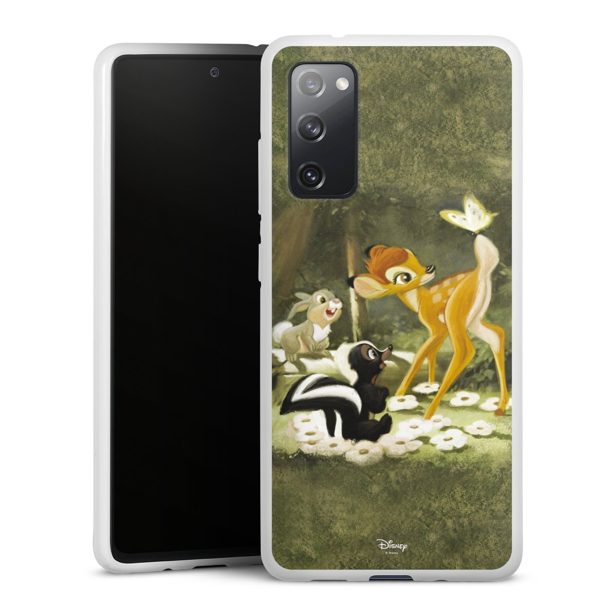 Galaxy S20 FE Handy Silikon Hülle Case weiß Handyhülle Disney Official Licensed Product Bambi Silikon Case