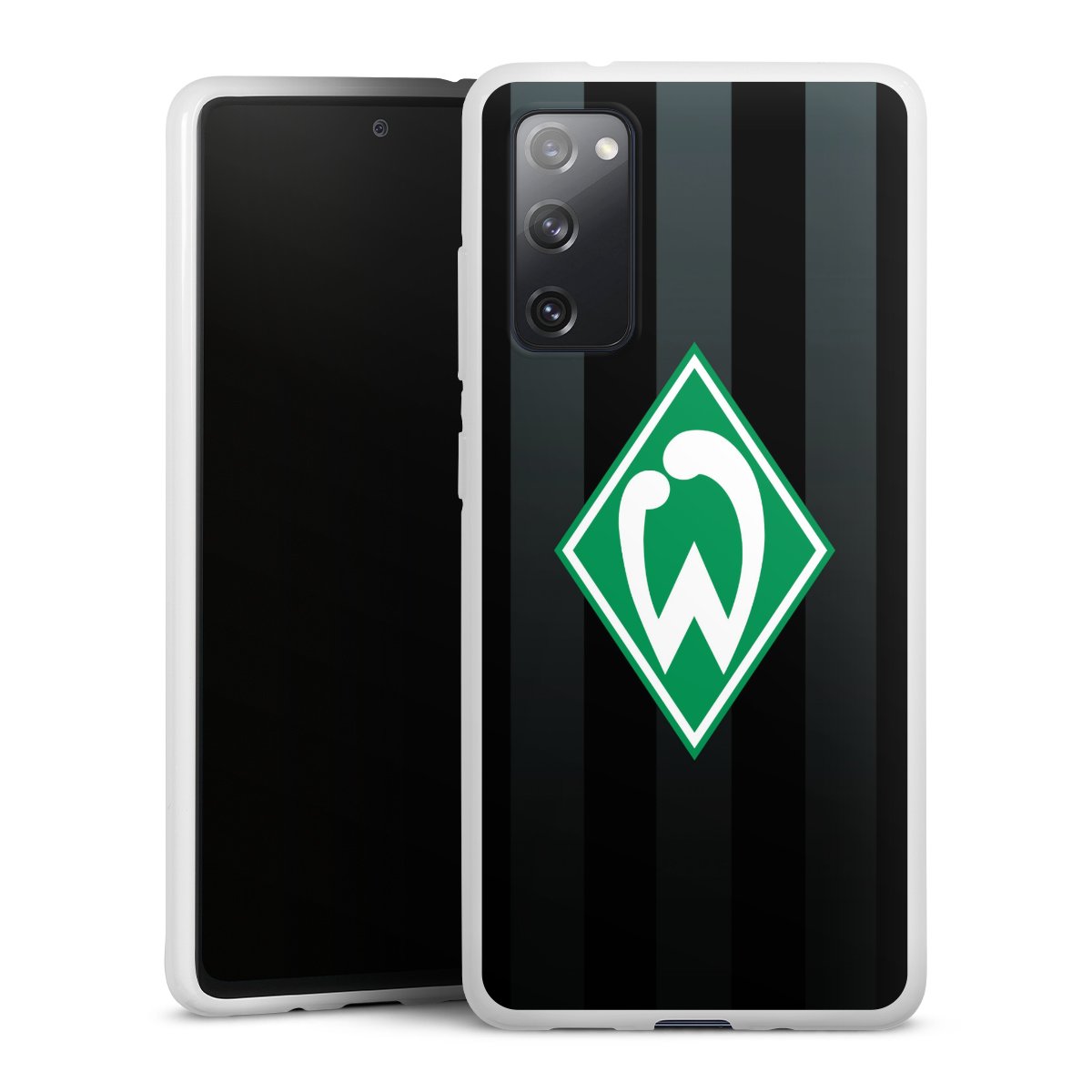 Galaxy S20 FE Handy Silikon Hülle Case weiß Handyhülle Stripes Sv Werder Bremen Official Licensed Product Silikon Case