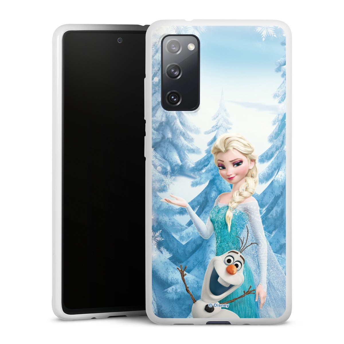 Galaxy S20 FE Handy Silikon Hülle Case weiß Handyhülle Official Licensed Product Frozen Elsa Disney Silikon Case