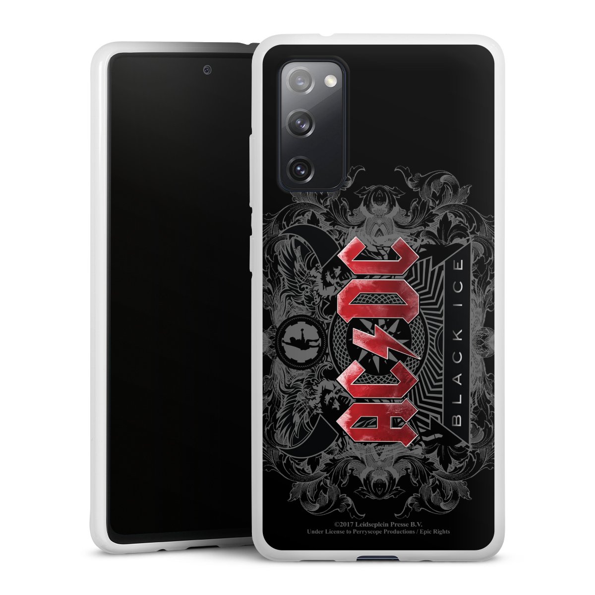 Galaxy S20 FE Handy Silikon Hülle Case weiß Handyhülle Merchandise Black Ice Acdc Silikon Case