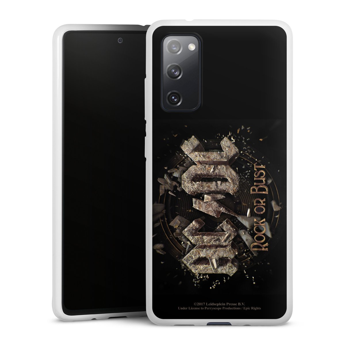 Galaxy S20 FE Handy Silikon Hülle Case weiß Handyhülle Acdc Official Licensed Product Rock Or Bust Silikon Case