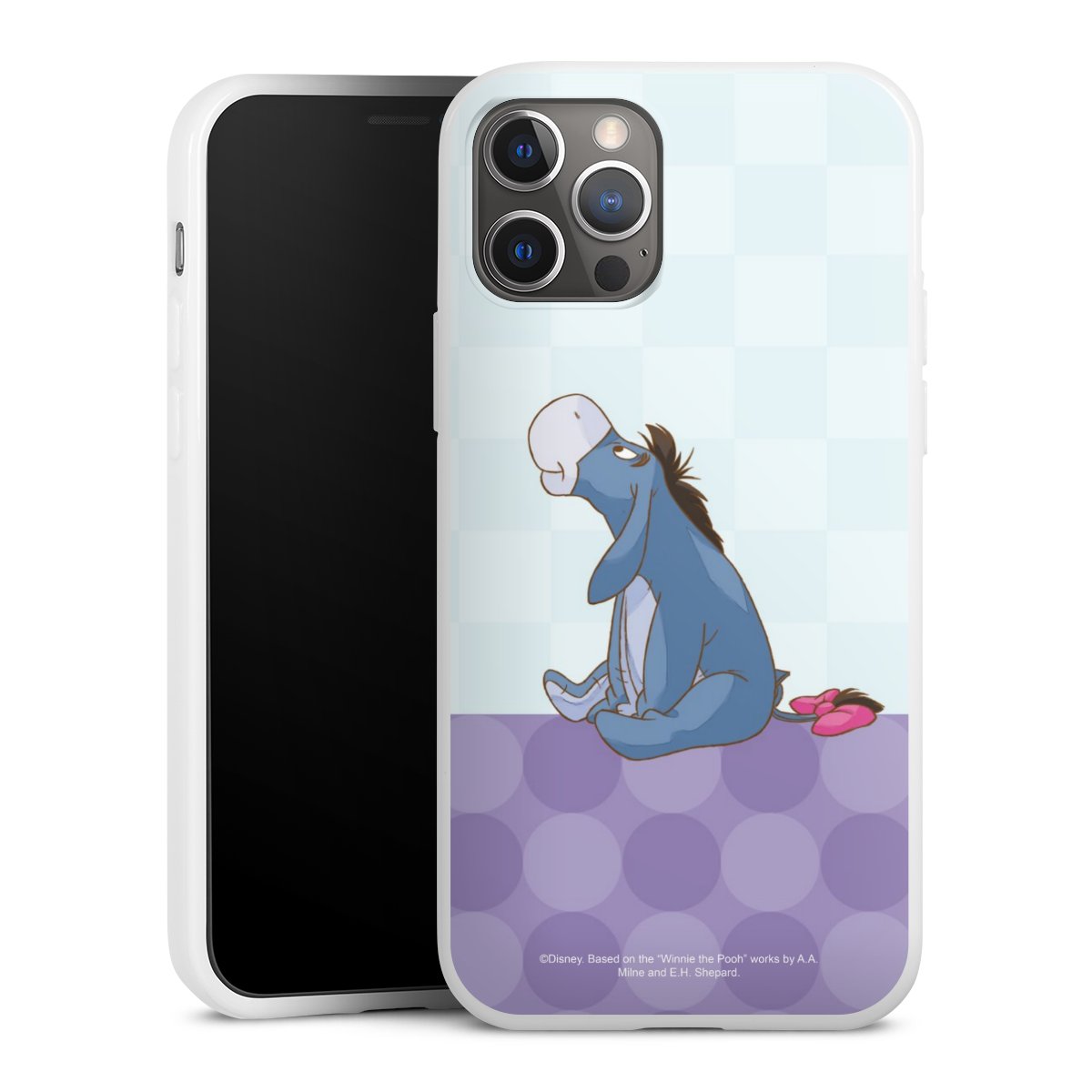 iPhone 12 Pro Handy Silikon Hülle Case weiß Handyhülle Disney Donkey Winnie The Pooh Silikon Case