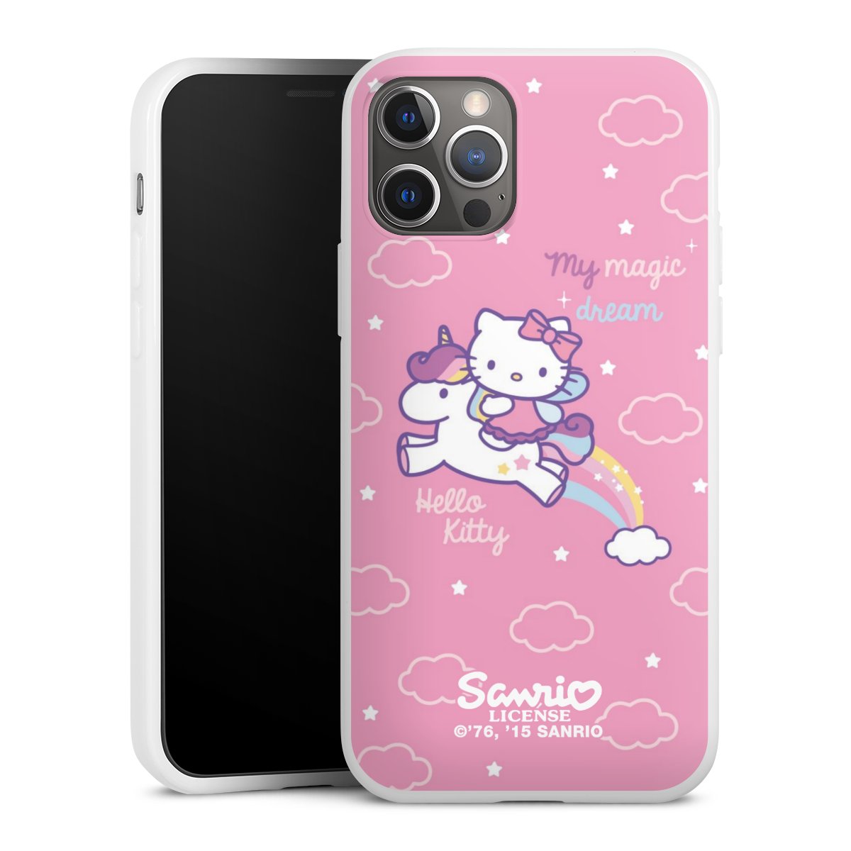 iPhone 12 Pro Handy Silikon Hülle Case weiß Handyhülle Einhorn Official Licensed Product Hello Kitty Silikon Case