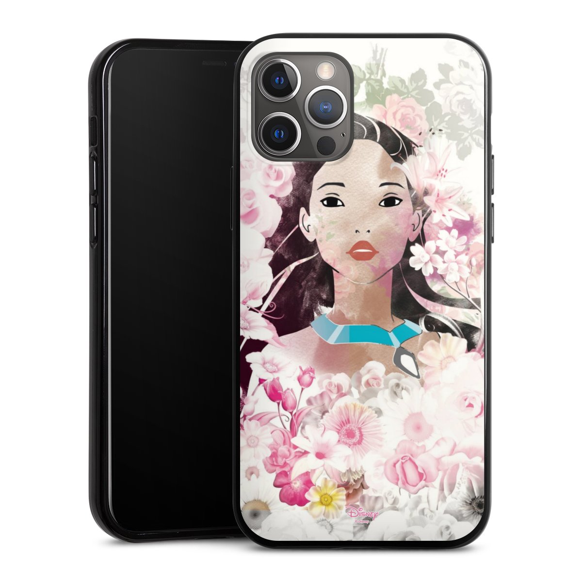 iPhone 12 Pro Handy Silikon Hülle Case schwarz Handyhülle Pocahontas Official Licensed Product Disney