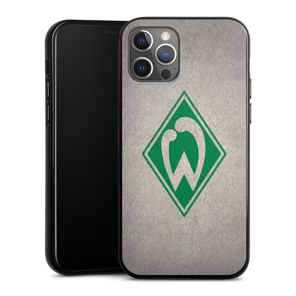 iPhone 12 Pro Handy Silikon Hülle Case schwarz Handyhülle Sv Werder Bremen Concrete Official Licensed Product