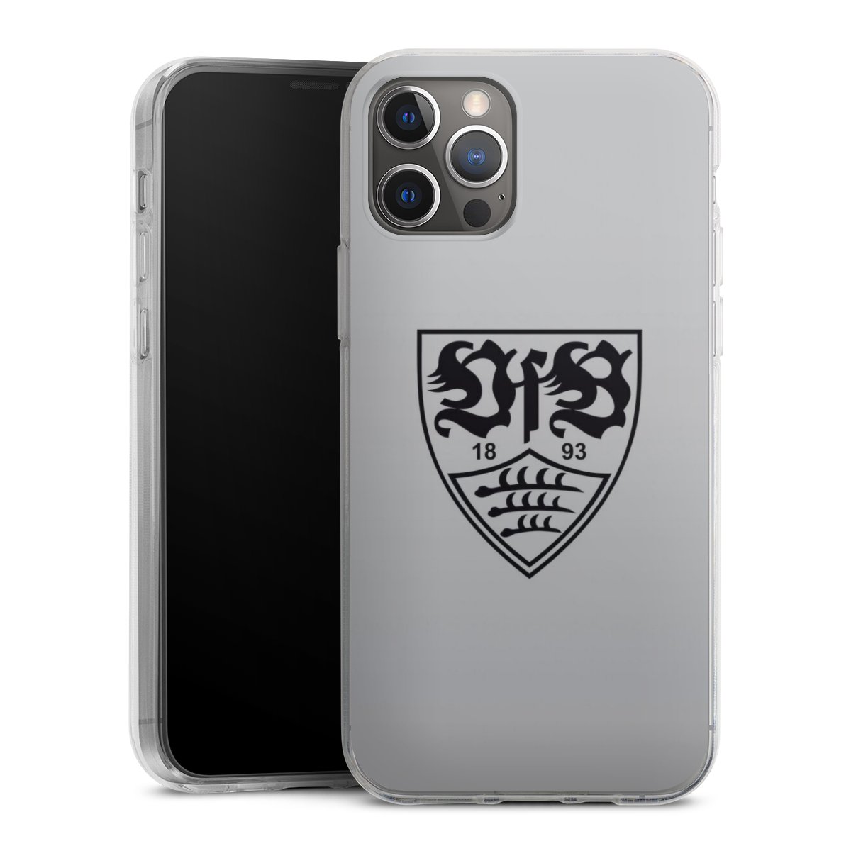 iPhone 12 Pro Handy Silikon Hülle Case transparent Handyhülle Logo Vfb Stuttgart Official Licensed Product Silikon Case