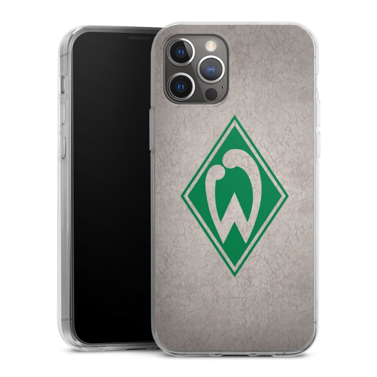 iPhone 12 Pro Handy Silikon Hülle Case transparent Handyhülle Sv Werder Bremen Concrete Official Licensed Product Silikon Case