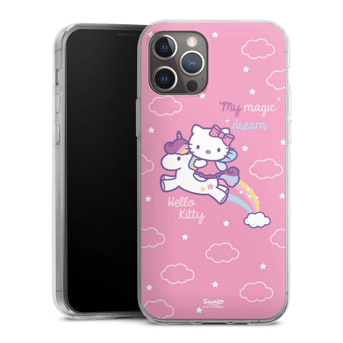 iPhone 12 Pro Handy Silikon Hülle Case transparent Handyhülle Einhorn Official Licensed Product Hello Kitty Silikon Case