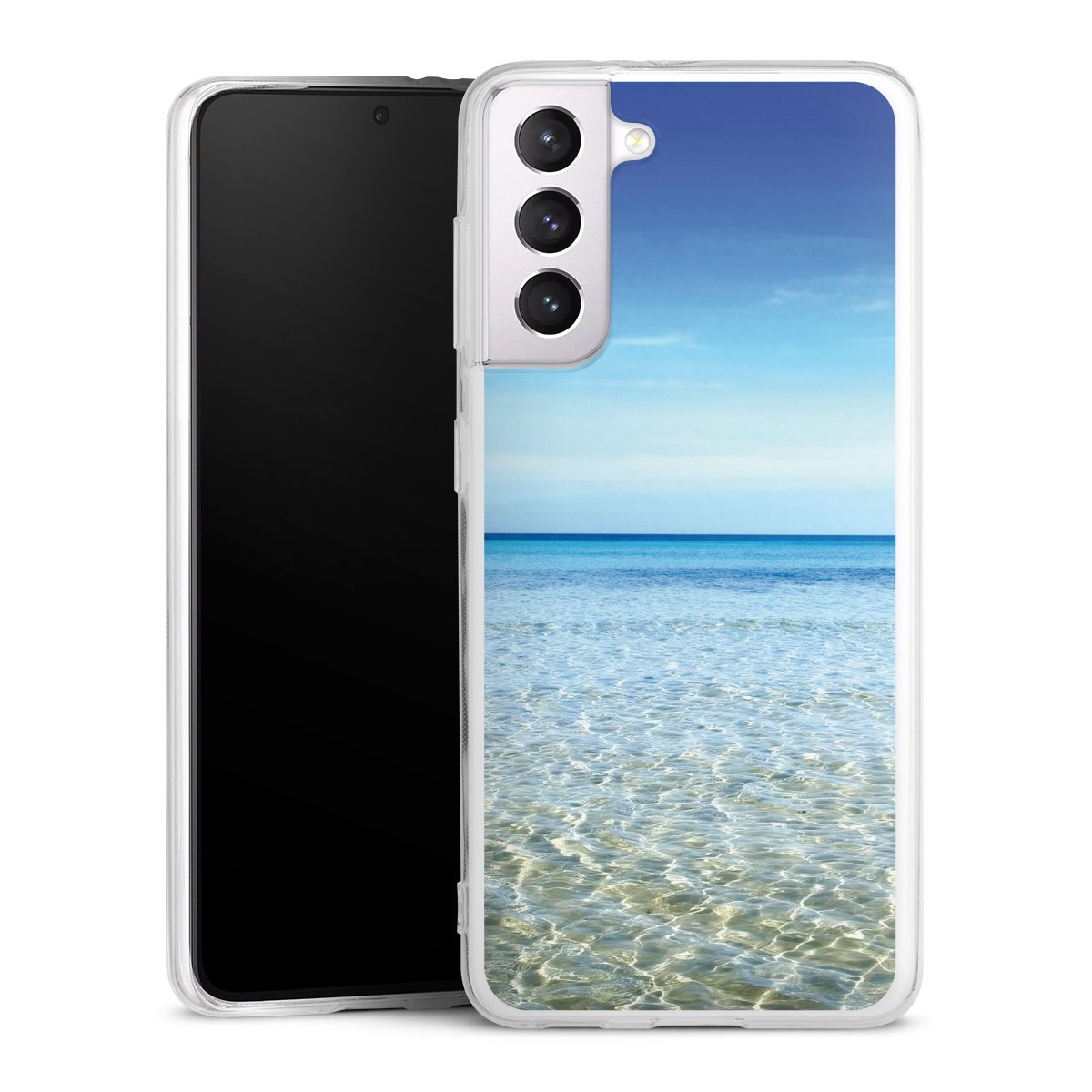 Galaxy S21 5G Handy Silikon Hülle Case transparent Handyhülle Urlaub Sky Ocean Silikon Case