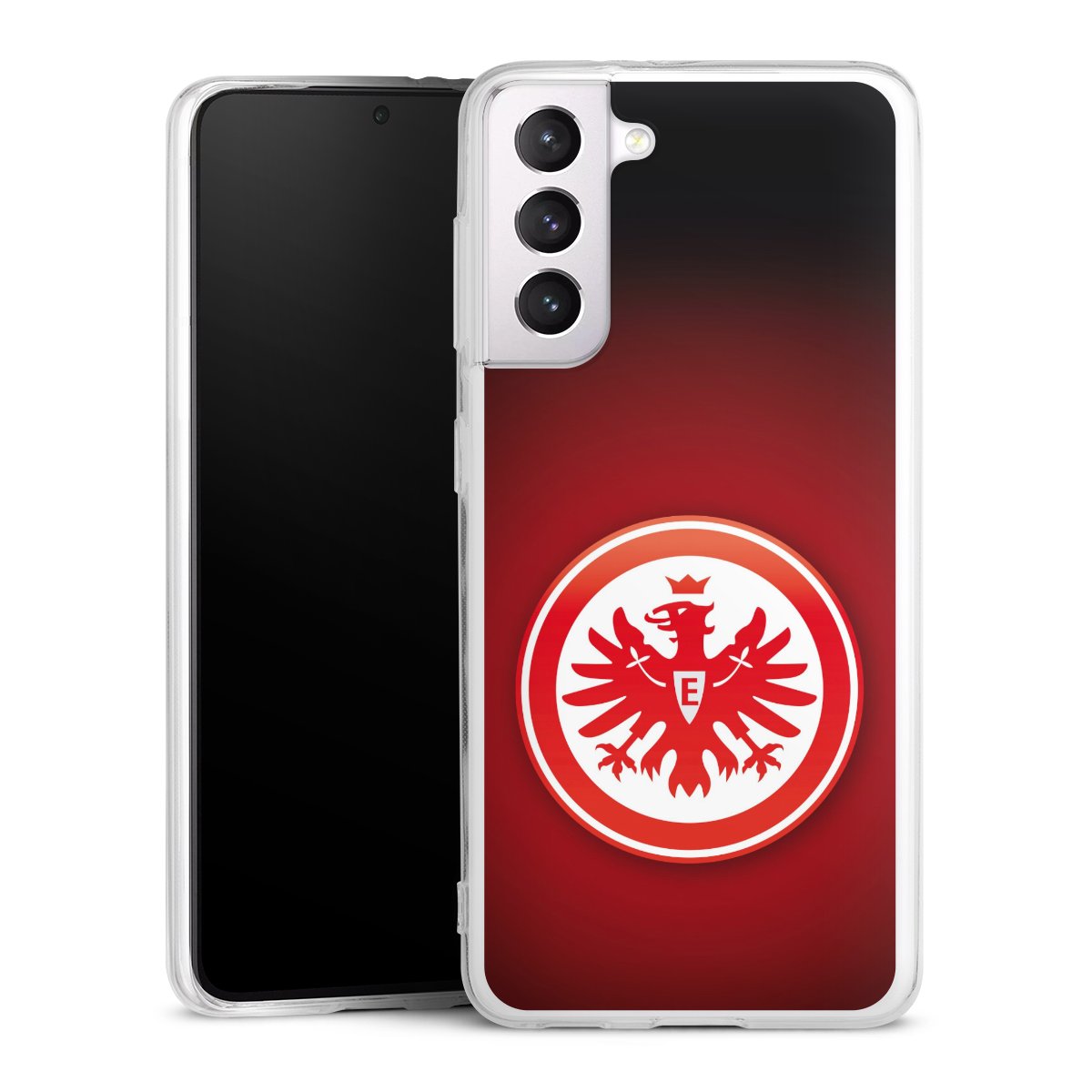 Galaxy S21 5G Handy Silikon Hülle Case transparent Handyhülle Eintracht Frankfurt Official Licensed Product Coat Of Arms Silikon Case