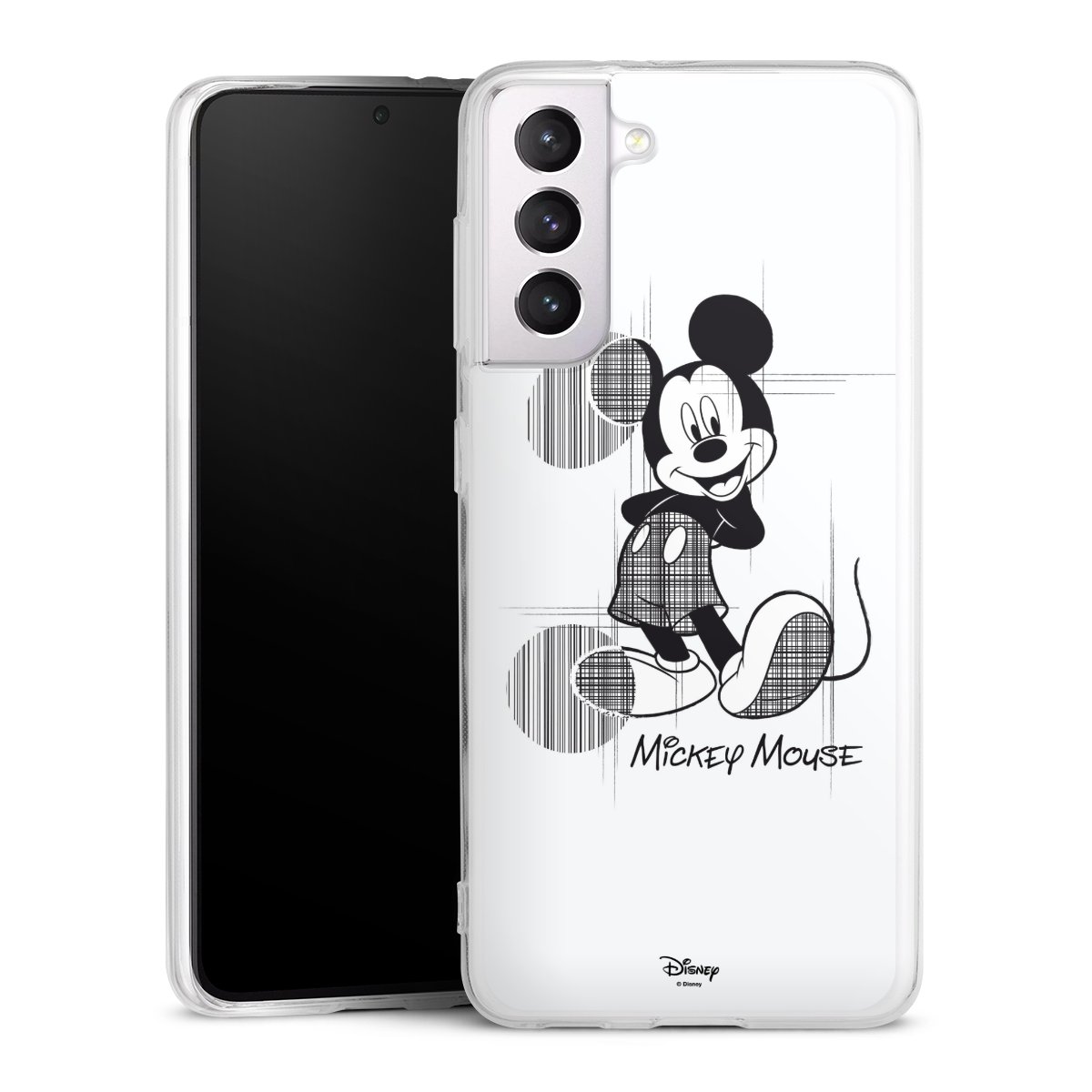 Galaxy S21 5G Handy Silikon Hülle Case transparent Handyhülle Disney Official Licensed Product Mickey Mouse Silikon Case