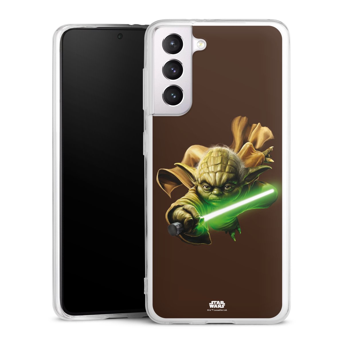 Galaxy S21 5G Handy Silikon Hülle Case transparent Handyhülle Yoda Merchandise Star Wars Silikon Case