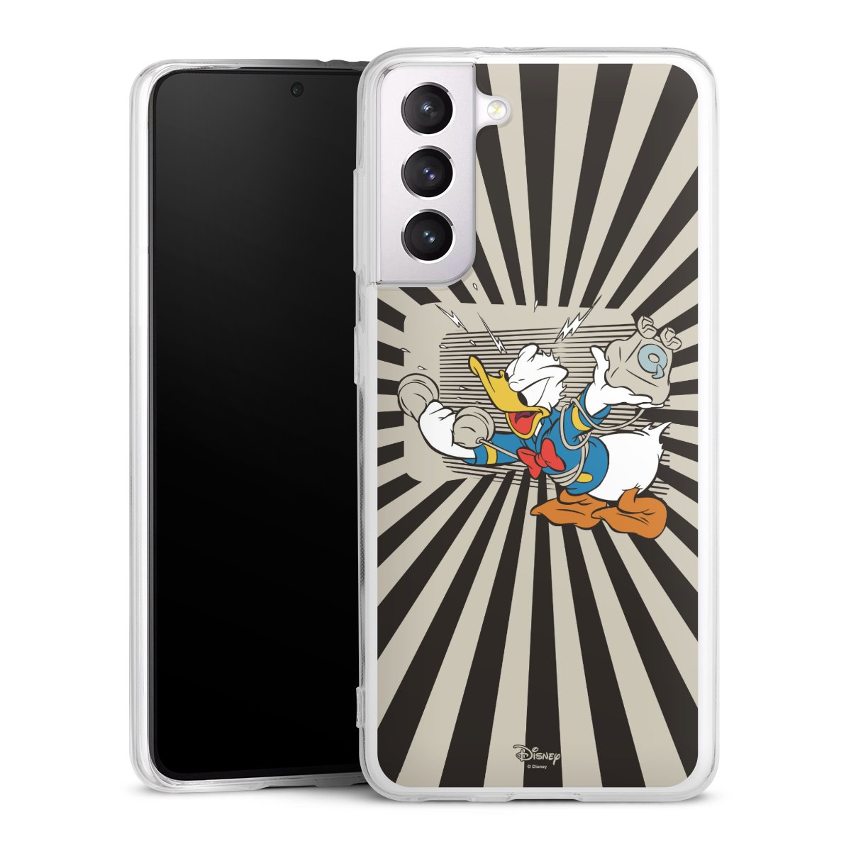 Galaxy S21 5G Handy Silikon Hülle Case transparent Handyhülle Donald Duck Disney Official Licensed Product Silikon Case