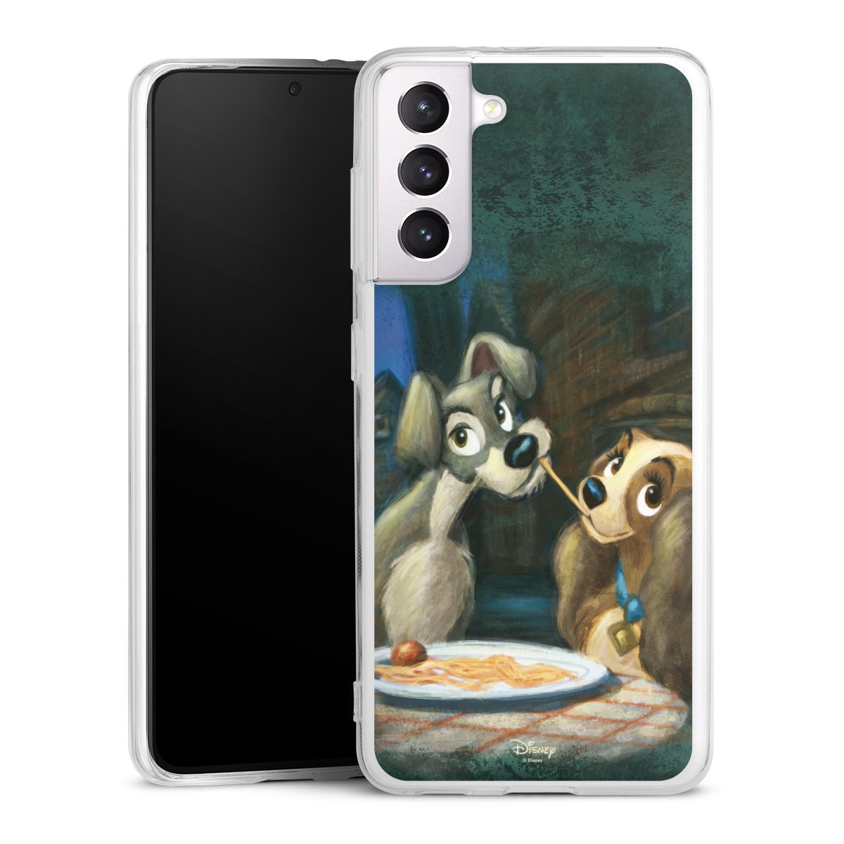 Galaxy S21 5G Handy Silikon Hülle Case transparent Handyhülle Lady And The Tramp Official Licensed Product Disney Silikon Case