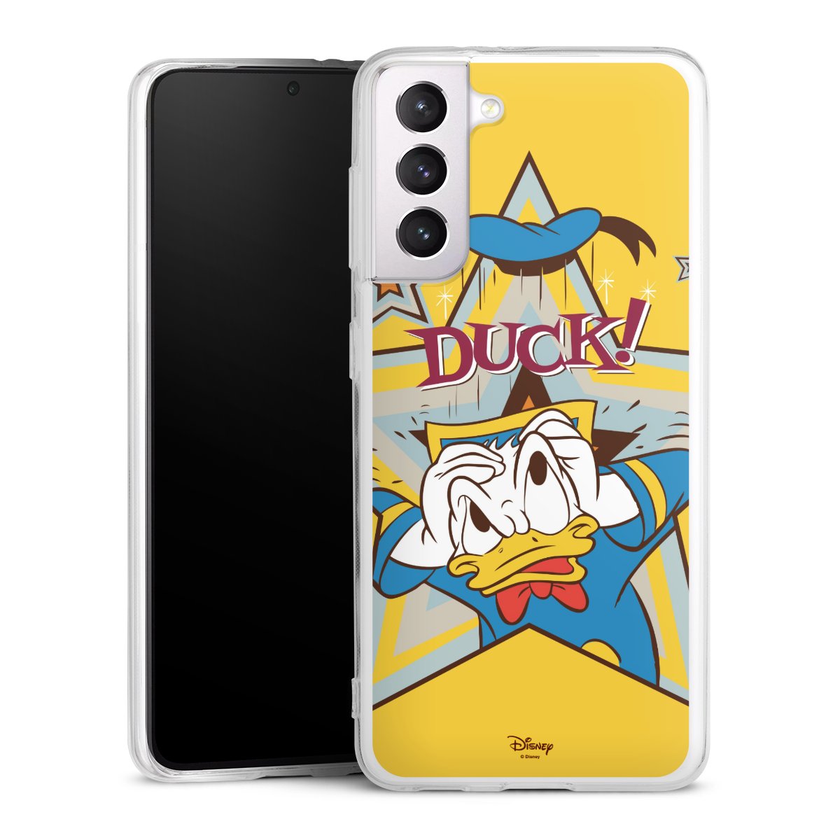 Galaxy S21 5G Handy Silikon Hülle Case transparent Handyhülle Official Licensed Product Donald Duck Disney Silikon Case