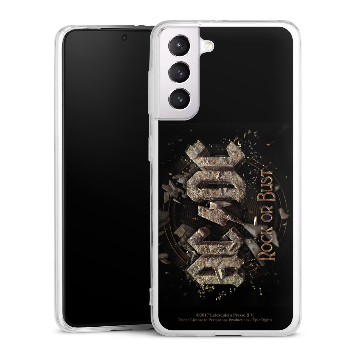 Galaxy S21 5G Handy Silikon Hülle Case transparent Handyhülle Acdc Official Licensed Product Rock Or Bust Silikon Case