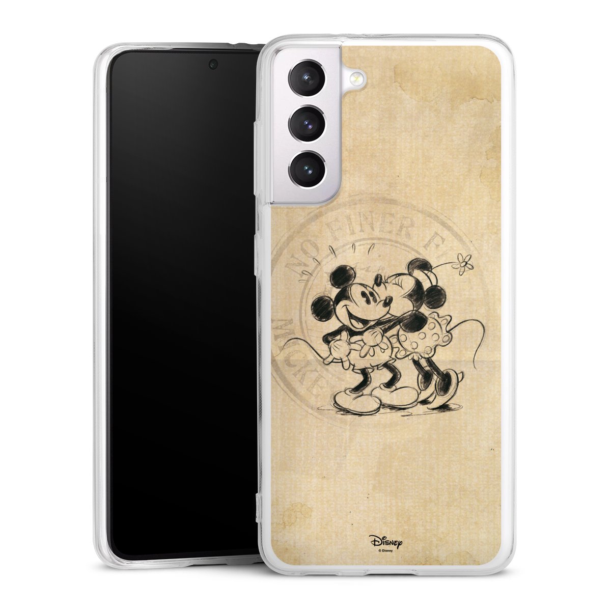 Galaxy S21 5G Handy Silikon Hülle Case transparent Handyhülle Mickey Mouse Vintage Minnie Mouse Silikon Case