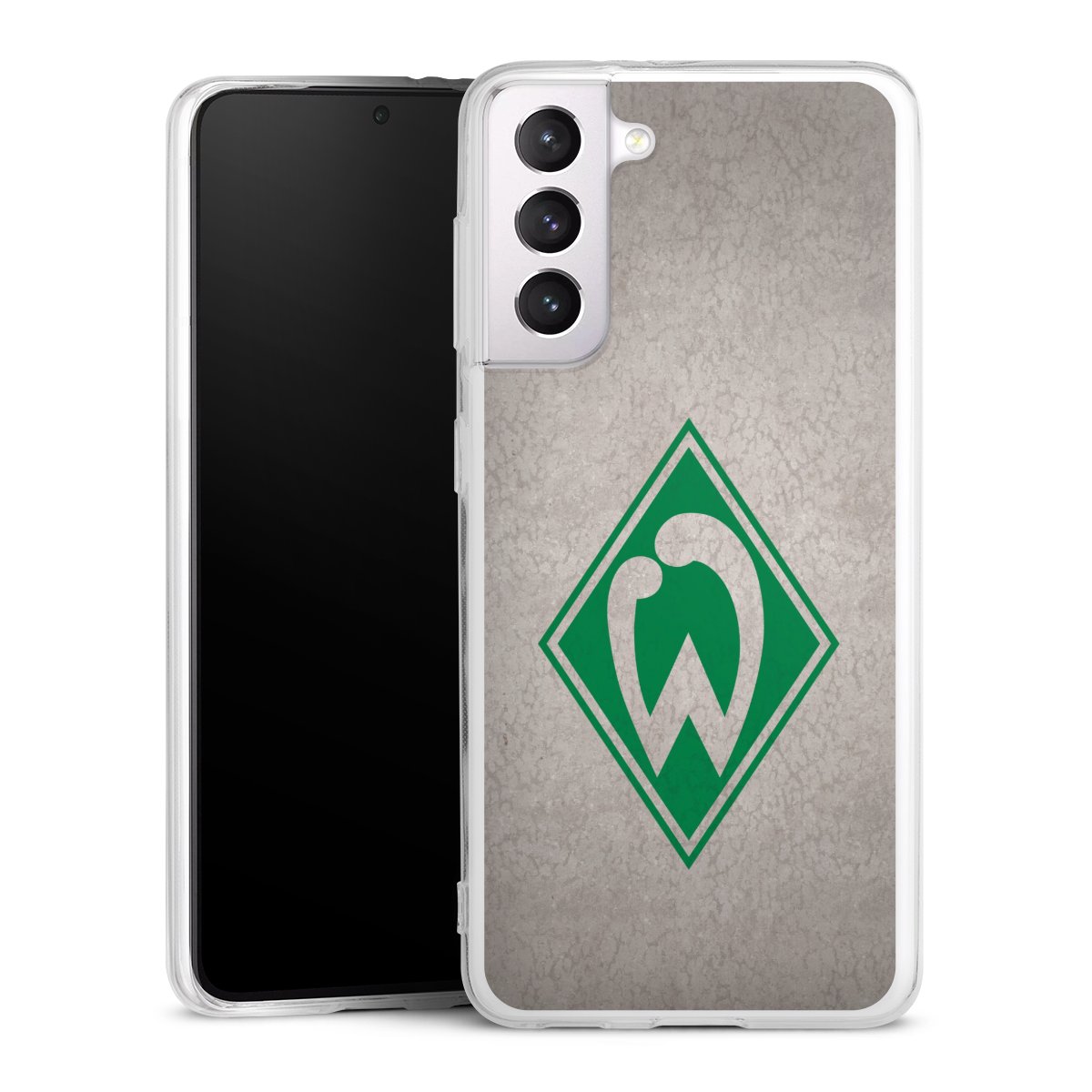 Galaxy S21 5G Handy Silikon Hülle Case transparent Handyhülle Sv Werder Bremen Concrete Official Licensed Product Silikon Case