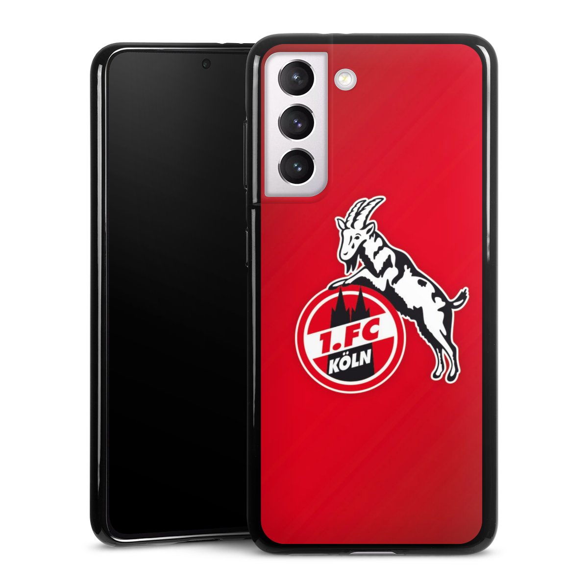 Galaxy S21 5G Handy Silikon Hülle Case schwarz Handyhülle Official Licensed Product Effzeh 1. Fc Köln