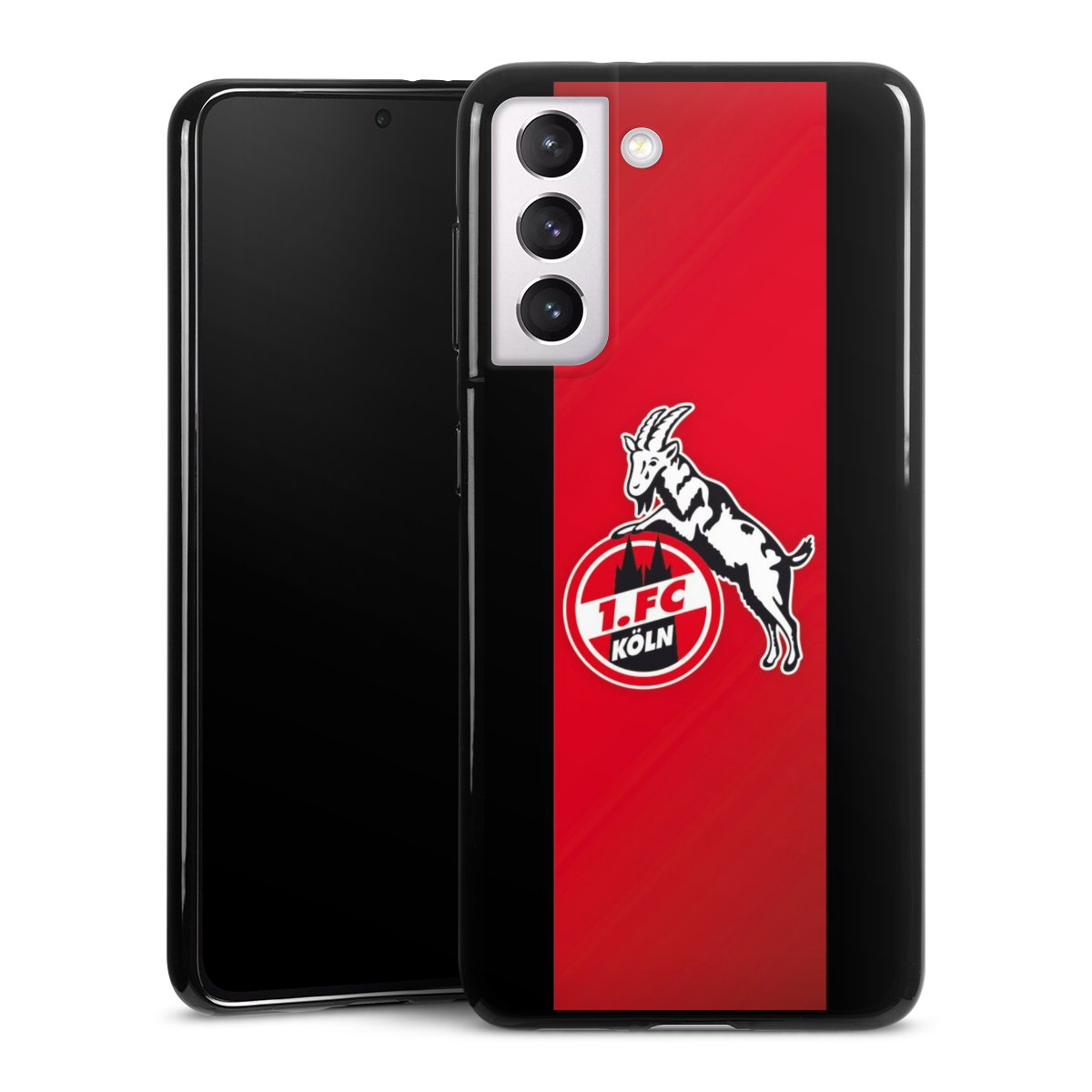 Galaxy S21 5G Handy Silikon Hülle Case schwarz Handyhülle Official Licensed Product Billy Goat Hennes 1. Fc Köln