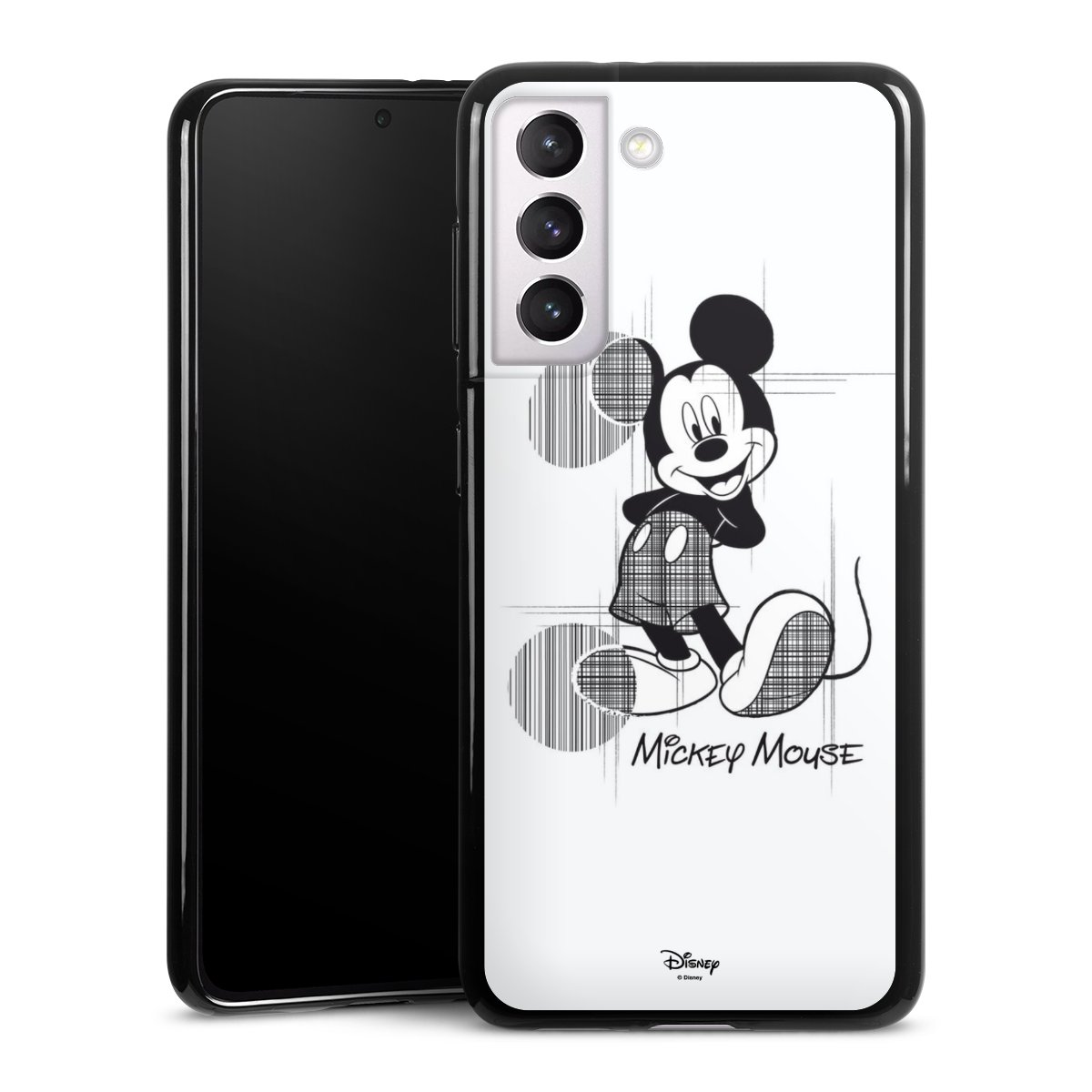 Galaxy S21 5G Handy Silikon Hülle Case schwarz Handyhülle Disney Official Licensed Product Mickey Mouse