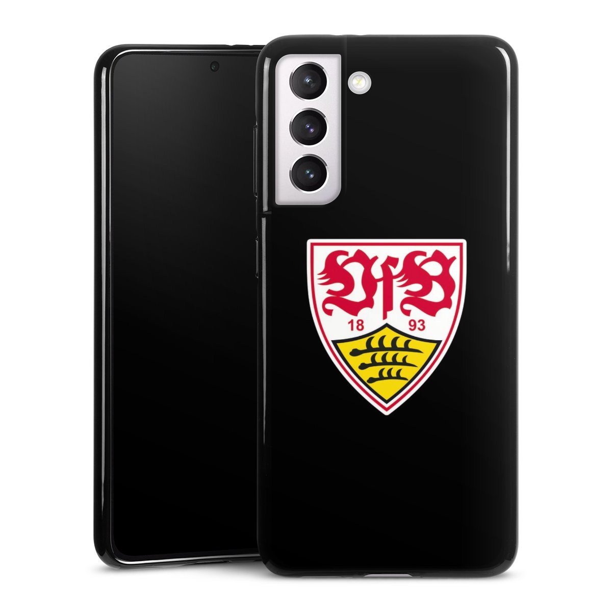 Galaxy S21 5G Handy Silikon Hülle Case schwarz Handyhülle Vfb Stuttgart Official Licensed Product Coat Of Arms