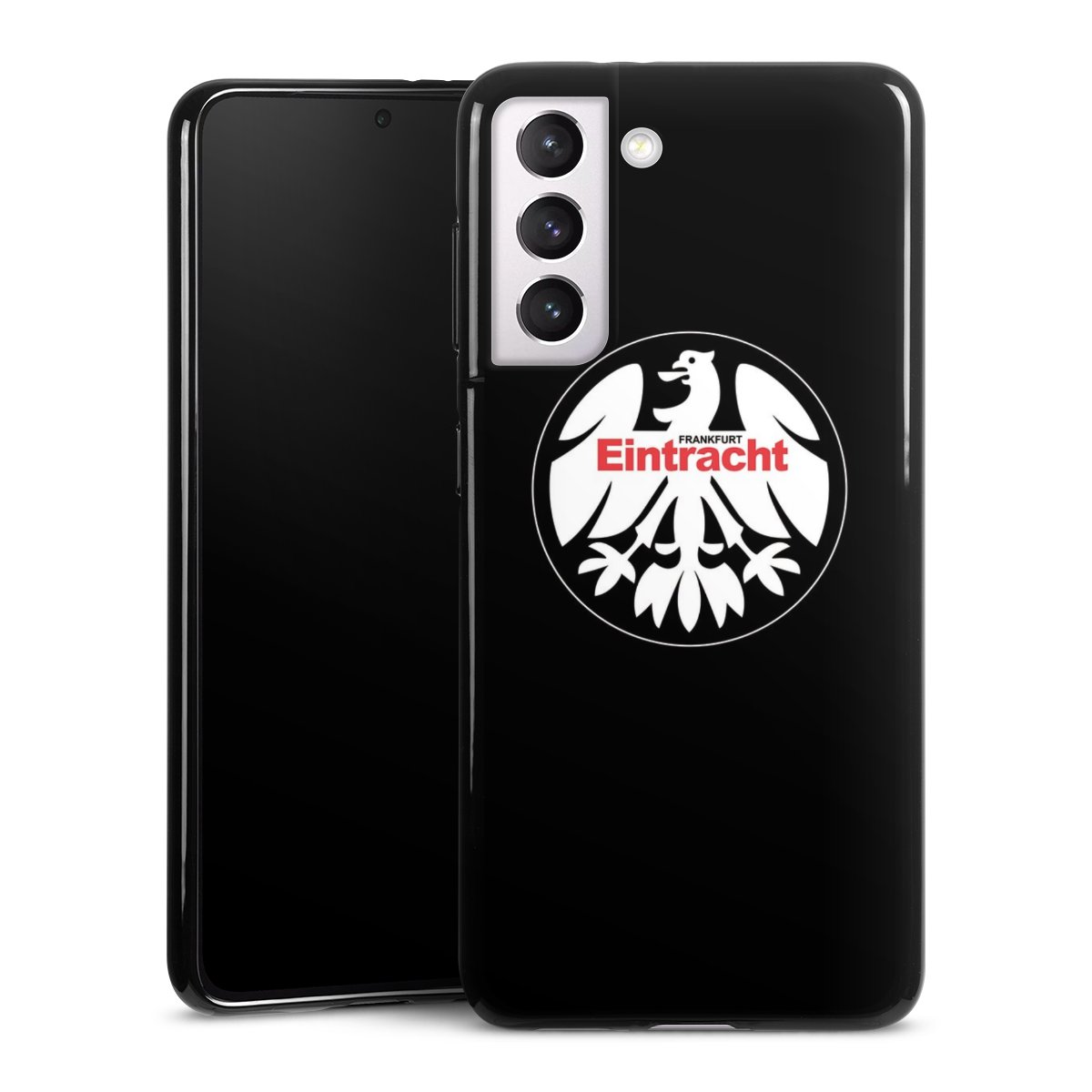 Galaxy S21 5G Handy Silikon Hülle Case schwarz Handyhülle Official Licensed Product Eintracht Frankfurt Sge