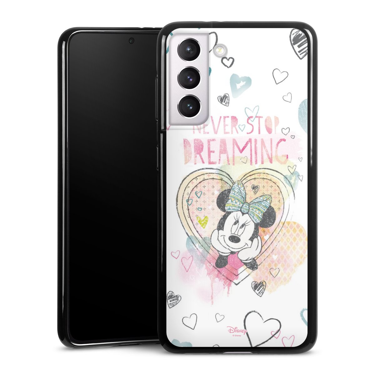 Galaxy S21 5G Handy Silikon Hülle Case schwarz Handyhülle Disney Official Licensed Product Minnie Mouse