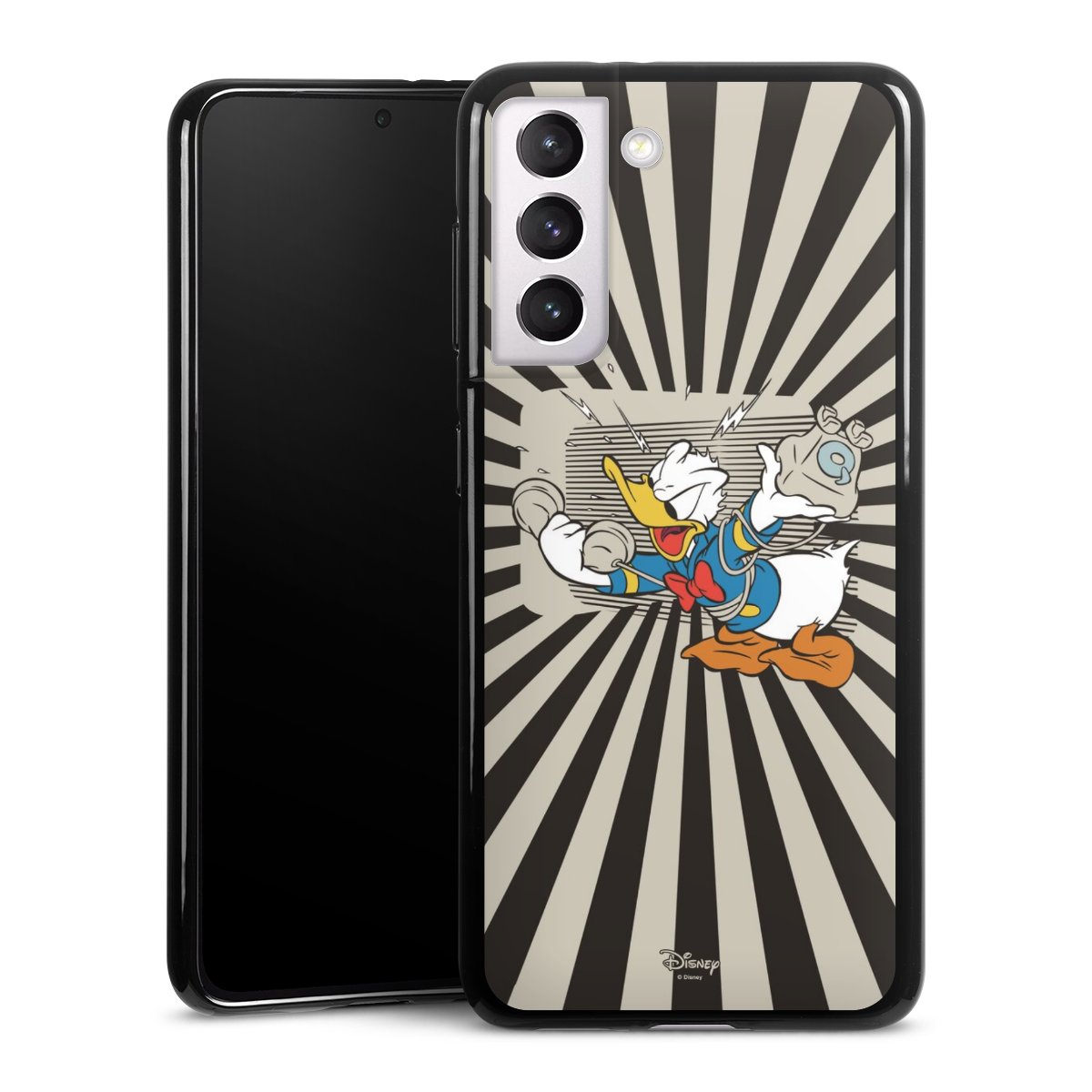 Galaxy S21 5G Handy Silikon Hülle Case schwarz Handyhülle Donald Duck Disney Official Licensed Product