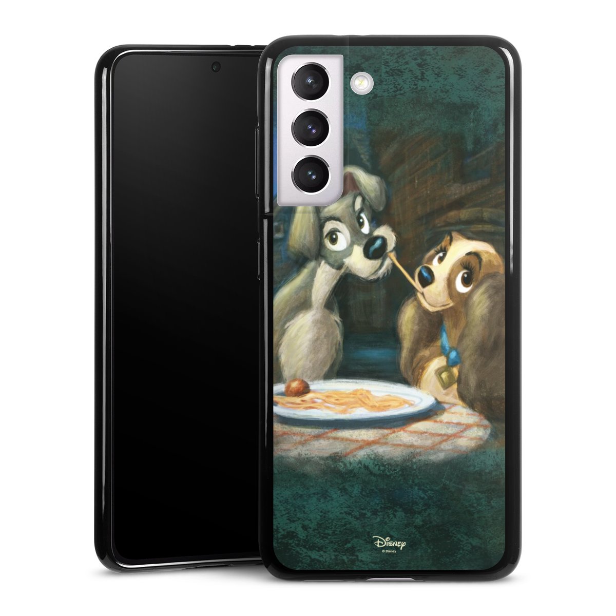 Galaxy S21 5G Handy Silikon Hülle Case schwarz Handyhülle Lady And The Tramp Official Licensed Product Disney