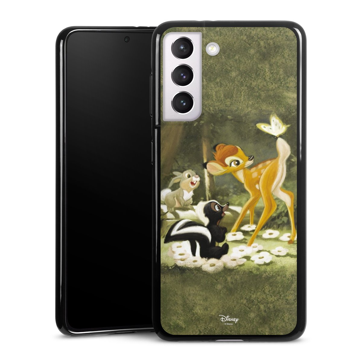 Galaxy S21 5G Handy Silikon Hülle Case schwarz Handyhülle Disney Official Licensed Product Bambi