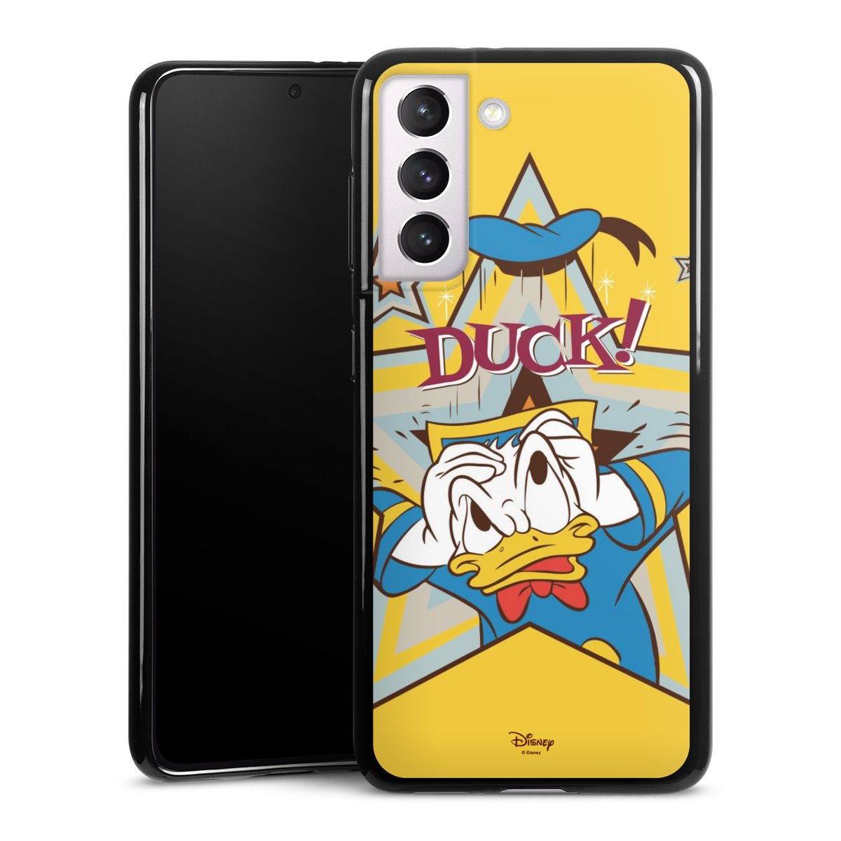 Galaxy S21 5G Handy Silikon Hülle Case schwarz Handyhülle Official Licensed Product Donald Duck Disney